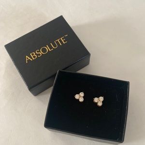 ABSOLUTE Cubic Zirconium Crystal Earrings $35 NIB